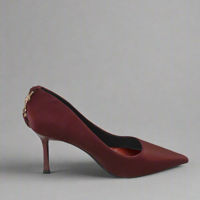 Aimeigao Burgundy Handbag & Heel Set
