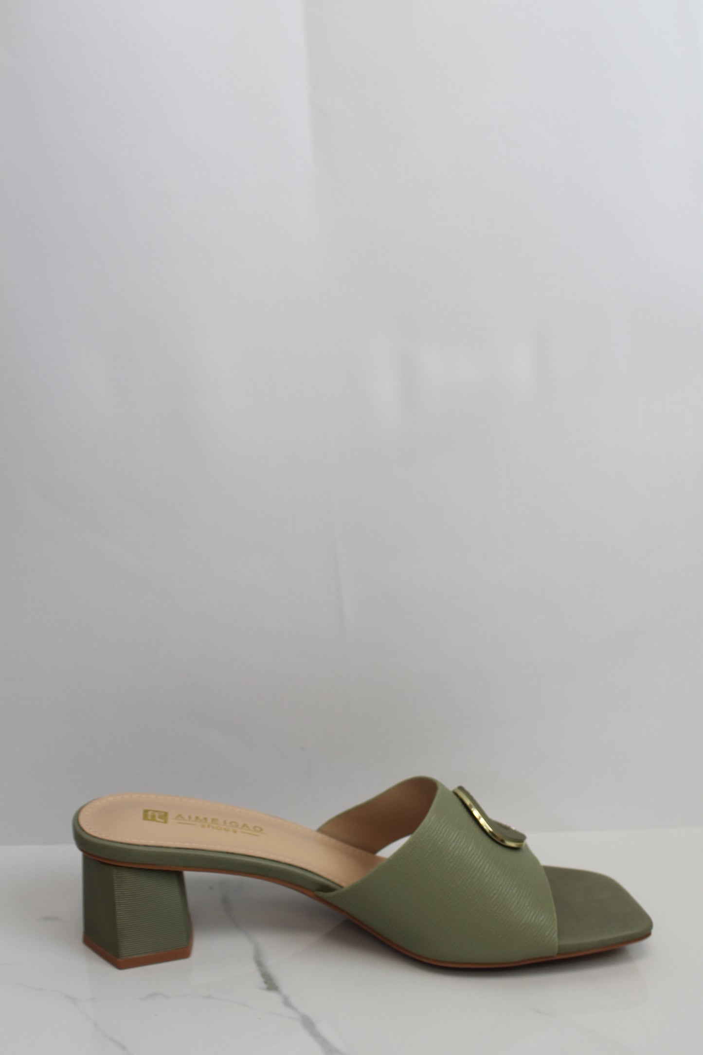 Aimeigao Green Handbag & Slide Sandal Set