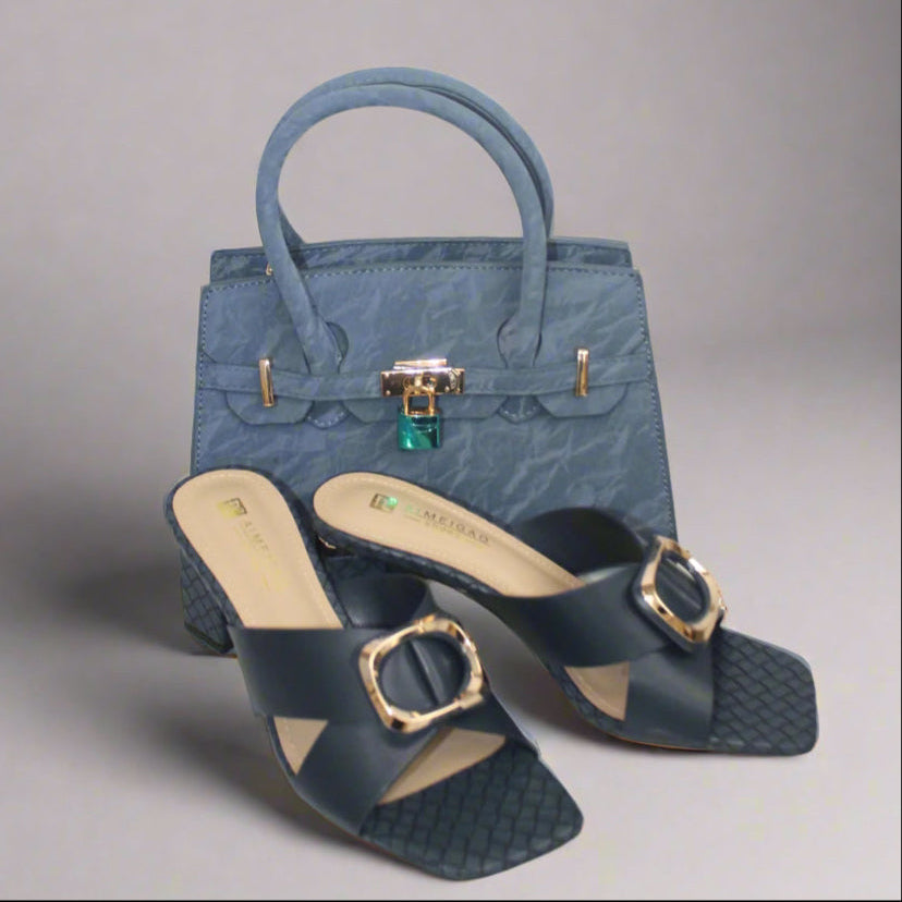 Shoes Purse And Slides Set Wholesale New Designer Women And Ladies