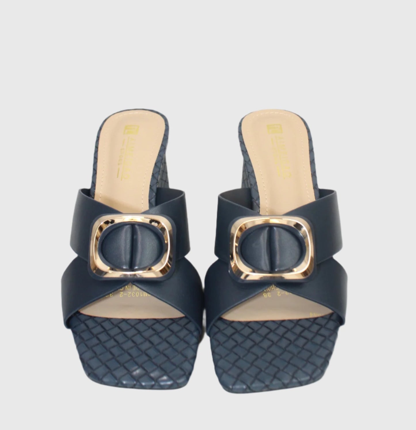 Aimeigao Navy Handbag & Slide Sandal Set