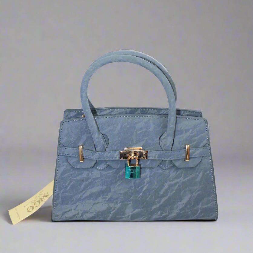 Aimeigao Navy Handbag & Slide Sandal Set