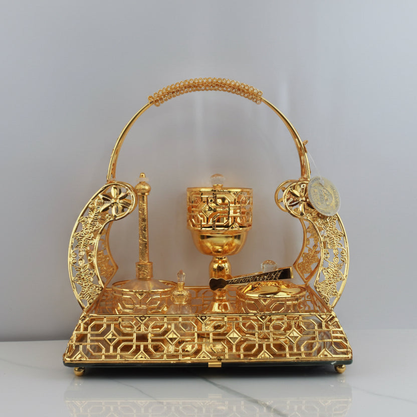 Luxury Gold Bakhoor Burner – Set