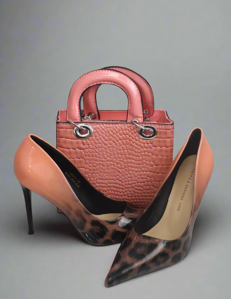 Blush & Wild Heels & Bag Set