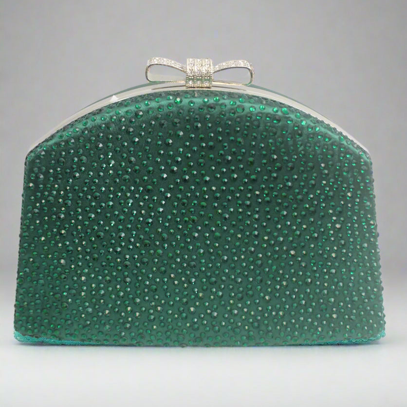 Emerald Gloss Heel & Clutch Set