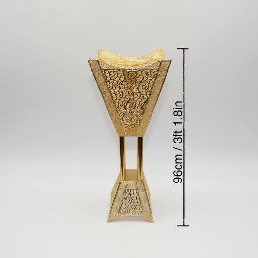 Gold Royale Tall Bakhoor Burner – 96 cm / 3 ft