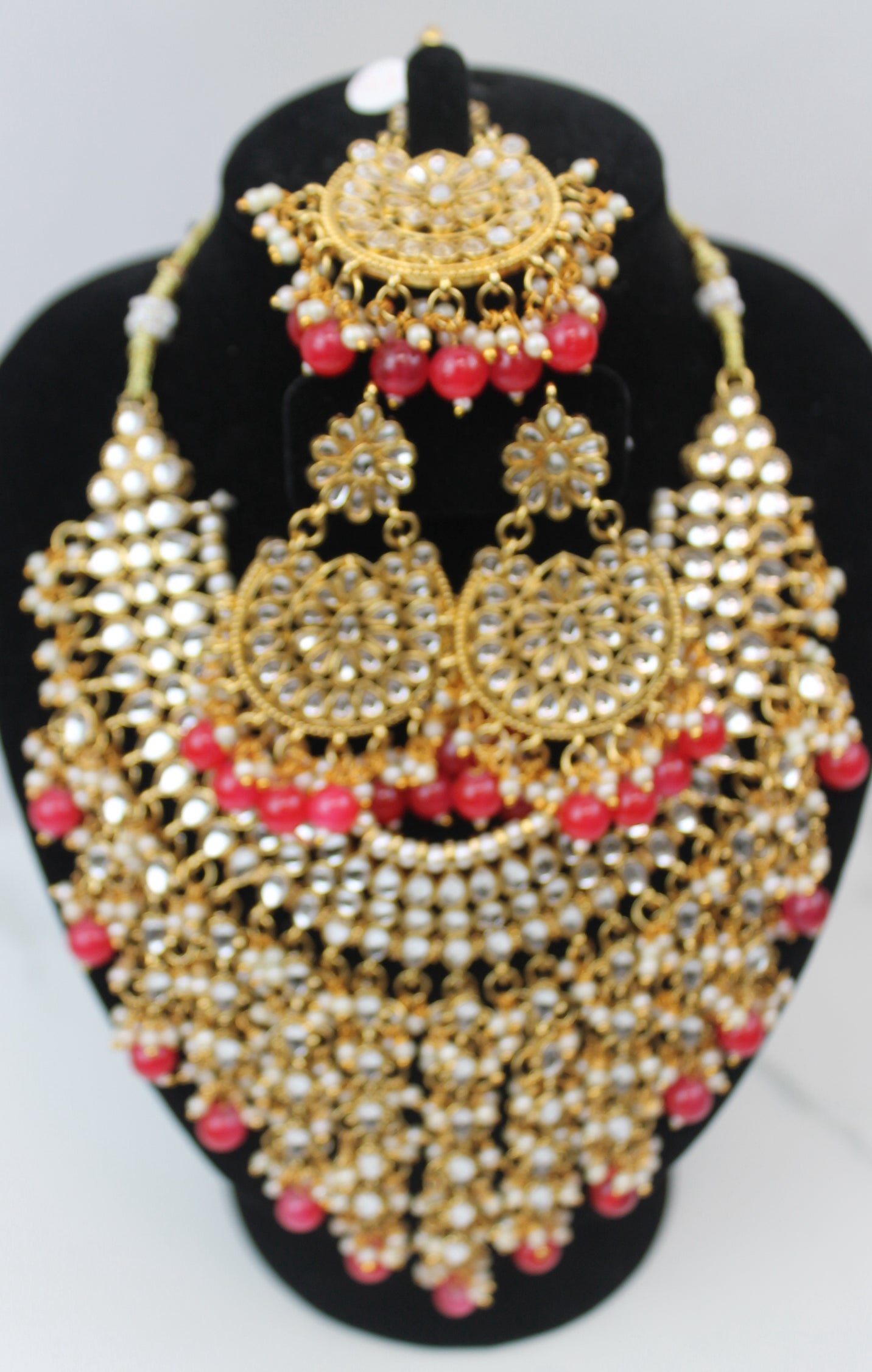 Gold & Ruby Bridal Set
