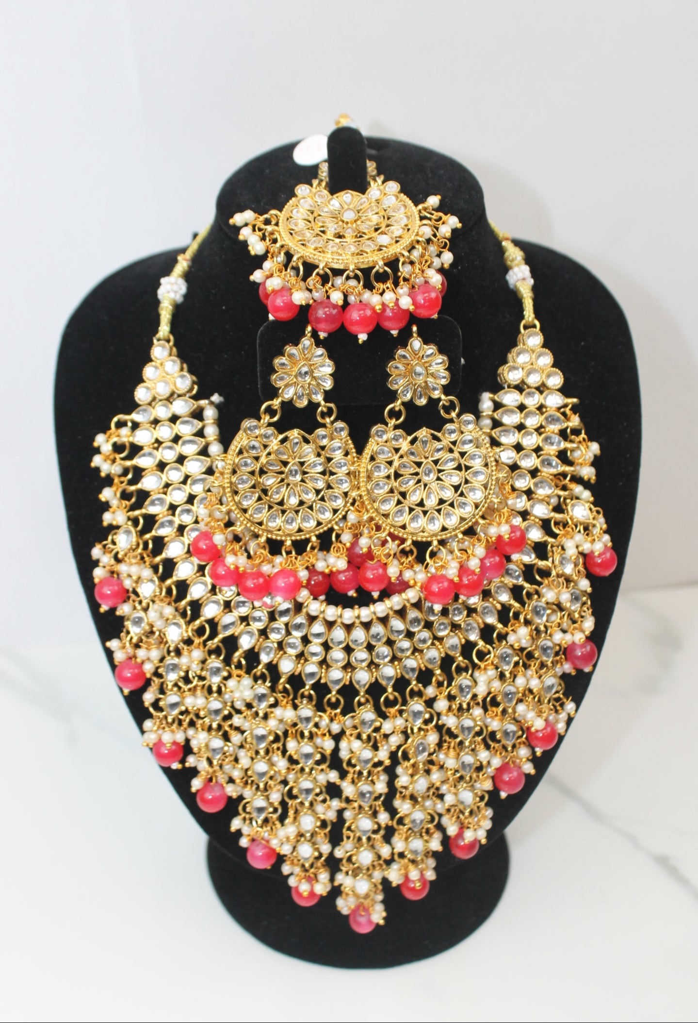 Gold & Ruby Bridal Set