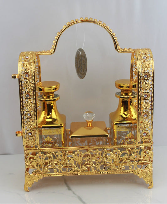 Bakhoor Bottle Tray – Luxury Gold