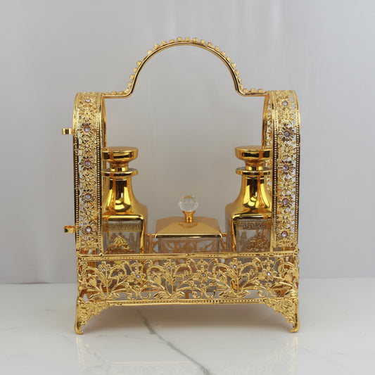 Bakhoor Bottle Tray – Luxury Gold