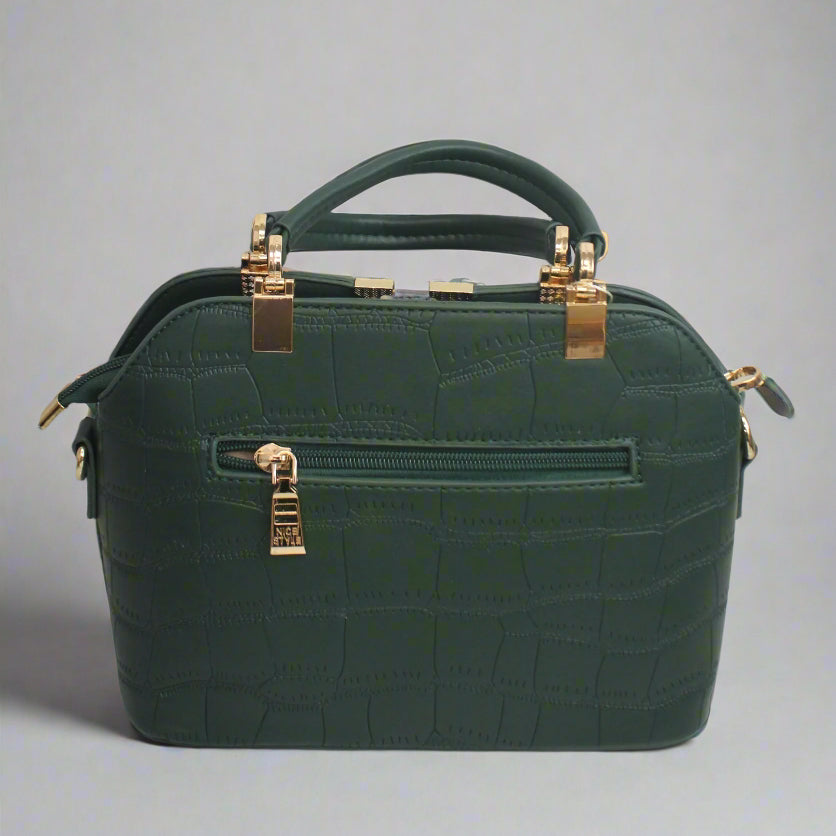 Metilee Green Heels & Matching Handbag Set
