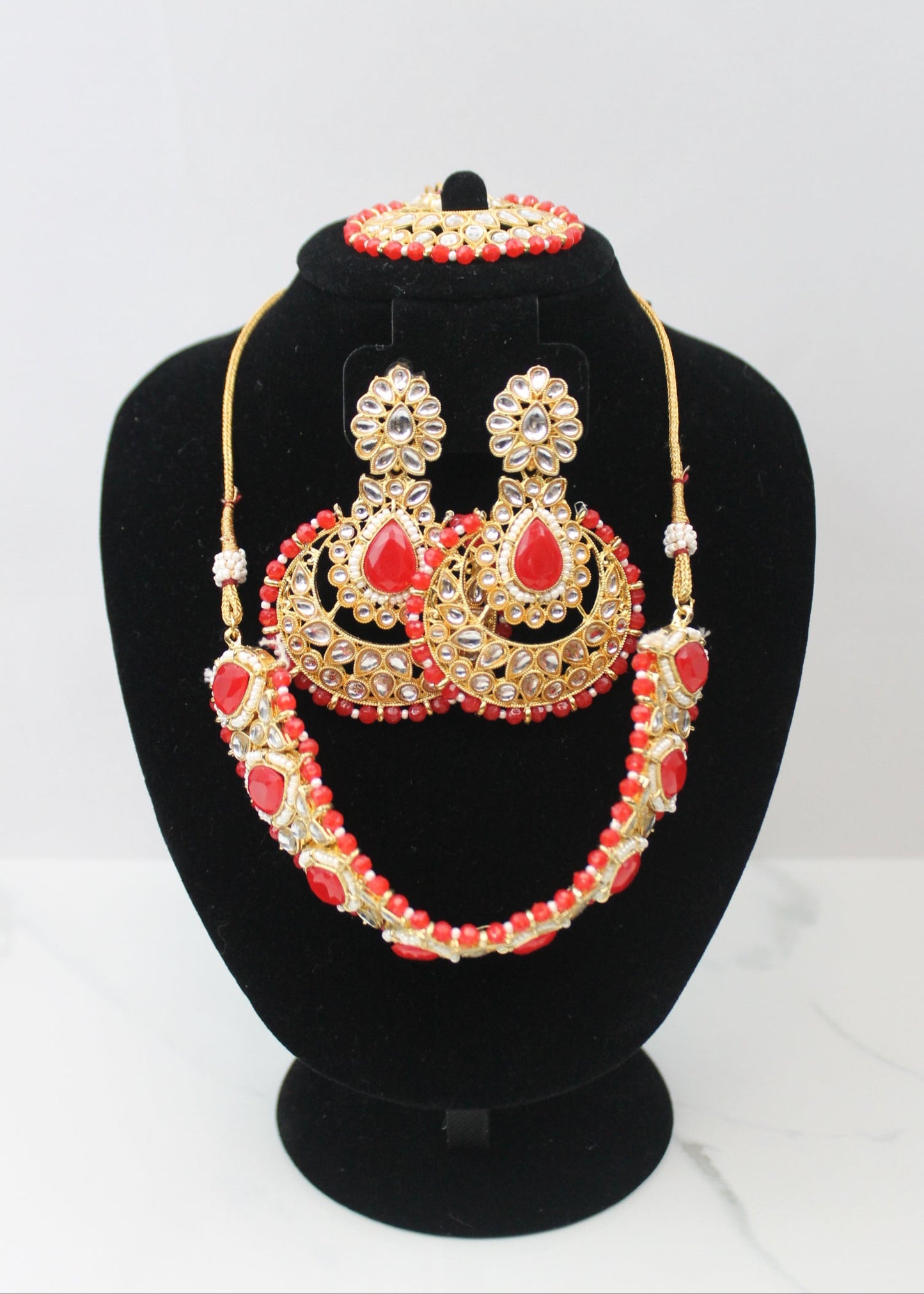 Red Kundan Bridal Set