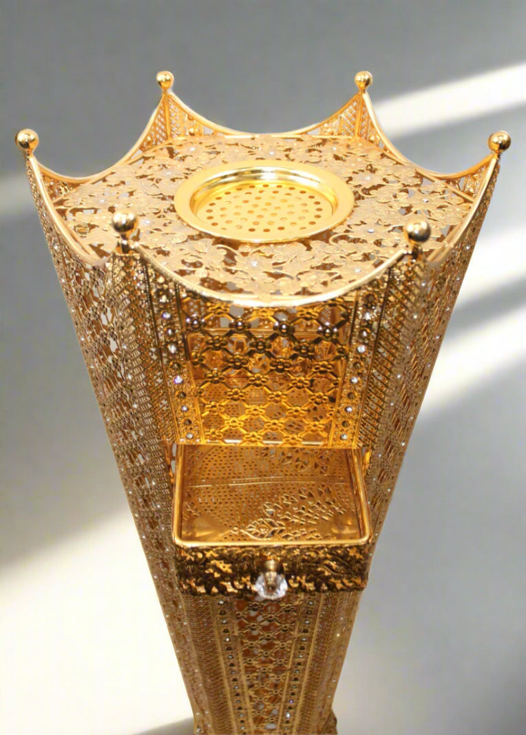 Regal Gold Crown Bakhoor Burner – 96 cm / 3 ft