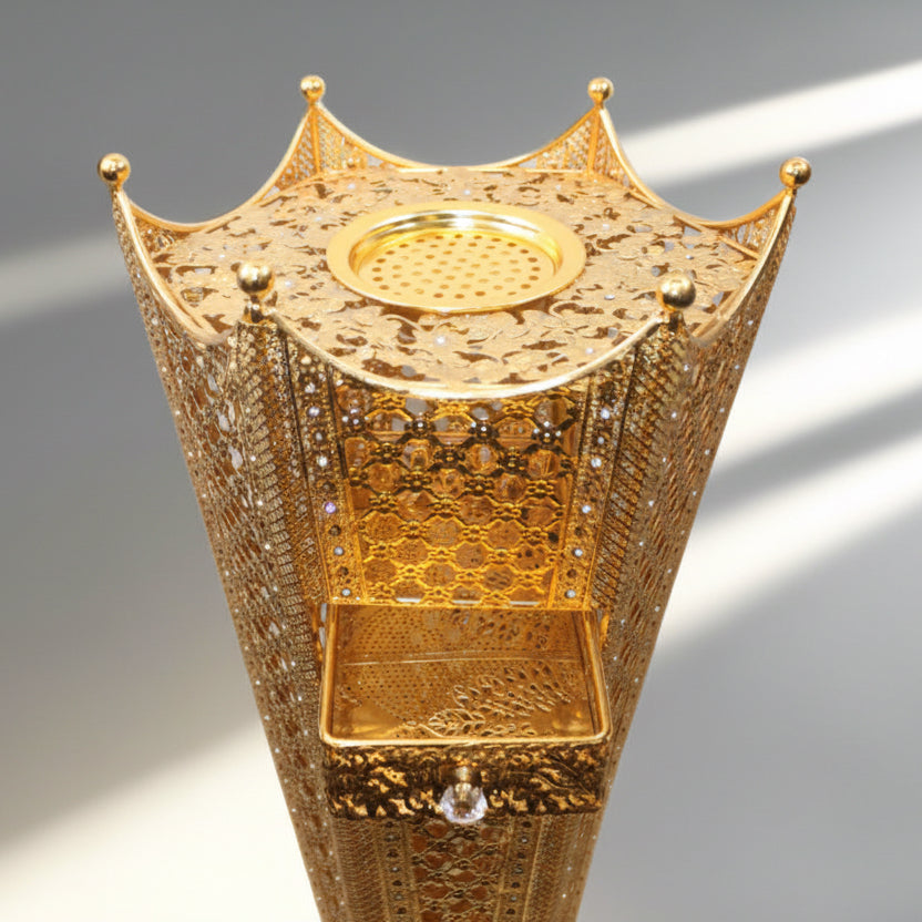 Regal Gold Crown Bakhoor Burner – 96 cm / 3 ft
