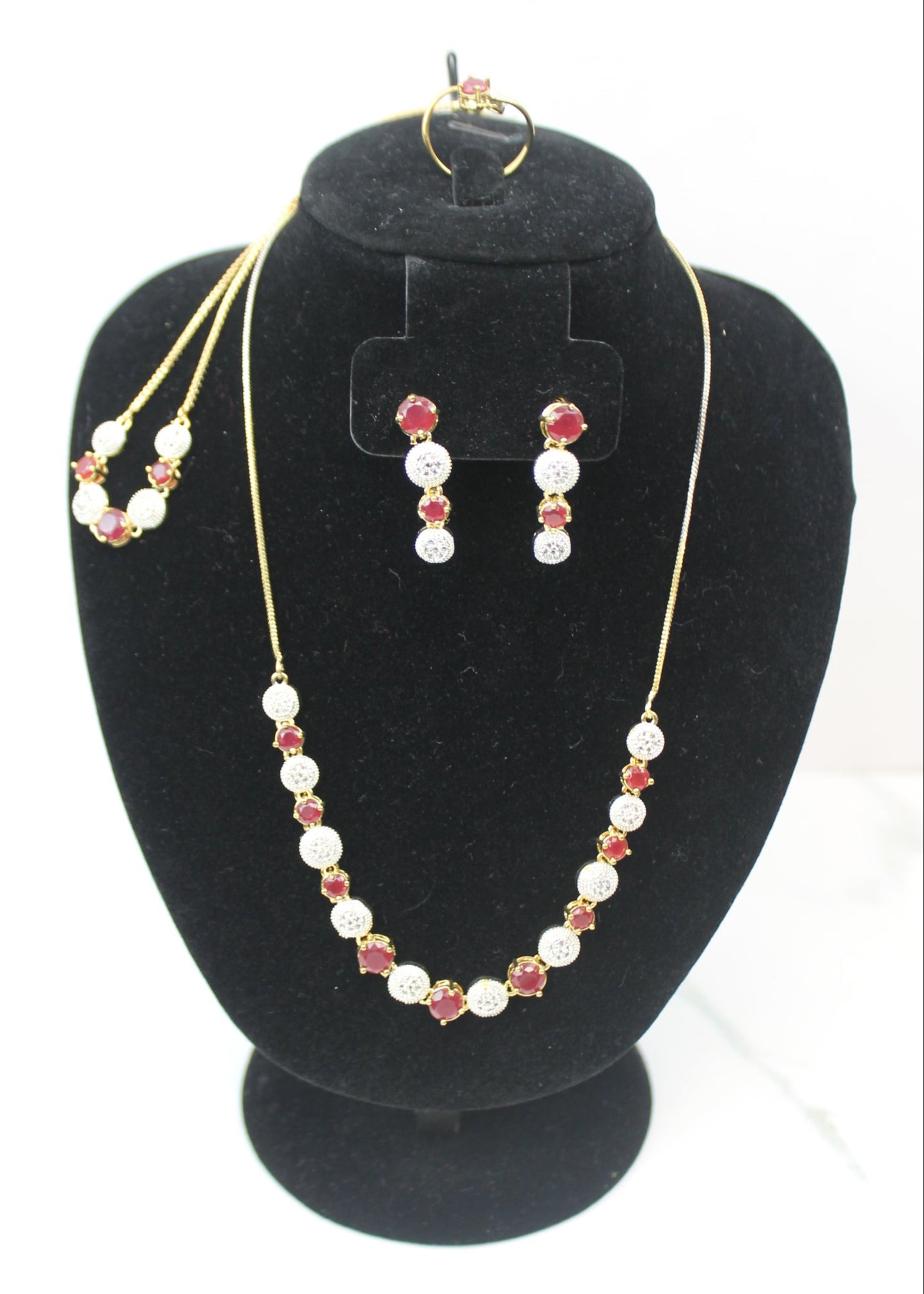 Ruby & Diamond Accent Necklace Set