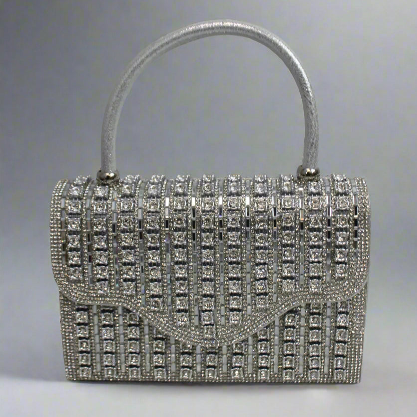Silver Sparkle Heels & Handbag Set