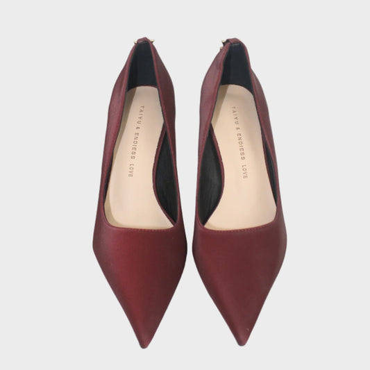 Aimeigao Burgundy Handbag & Heel Set