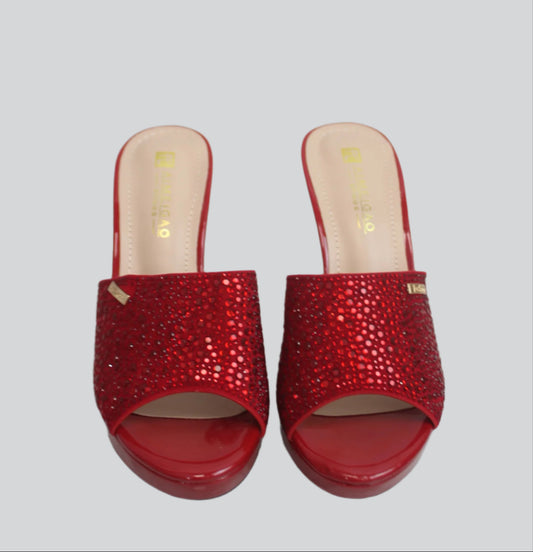 Aimeigao Red Heels & Matching Purse Set