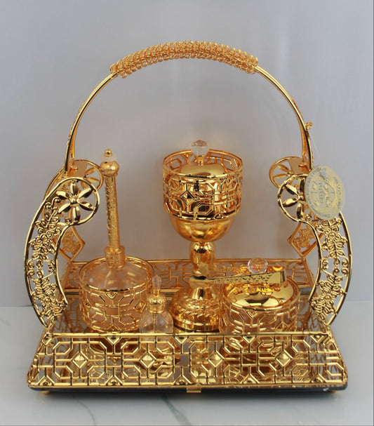 Luxury Gold Bakhoor Burner – Set
