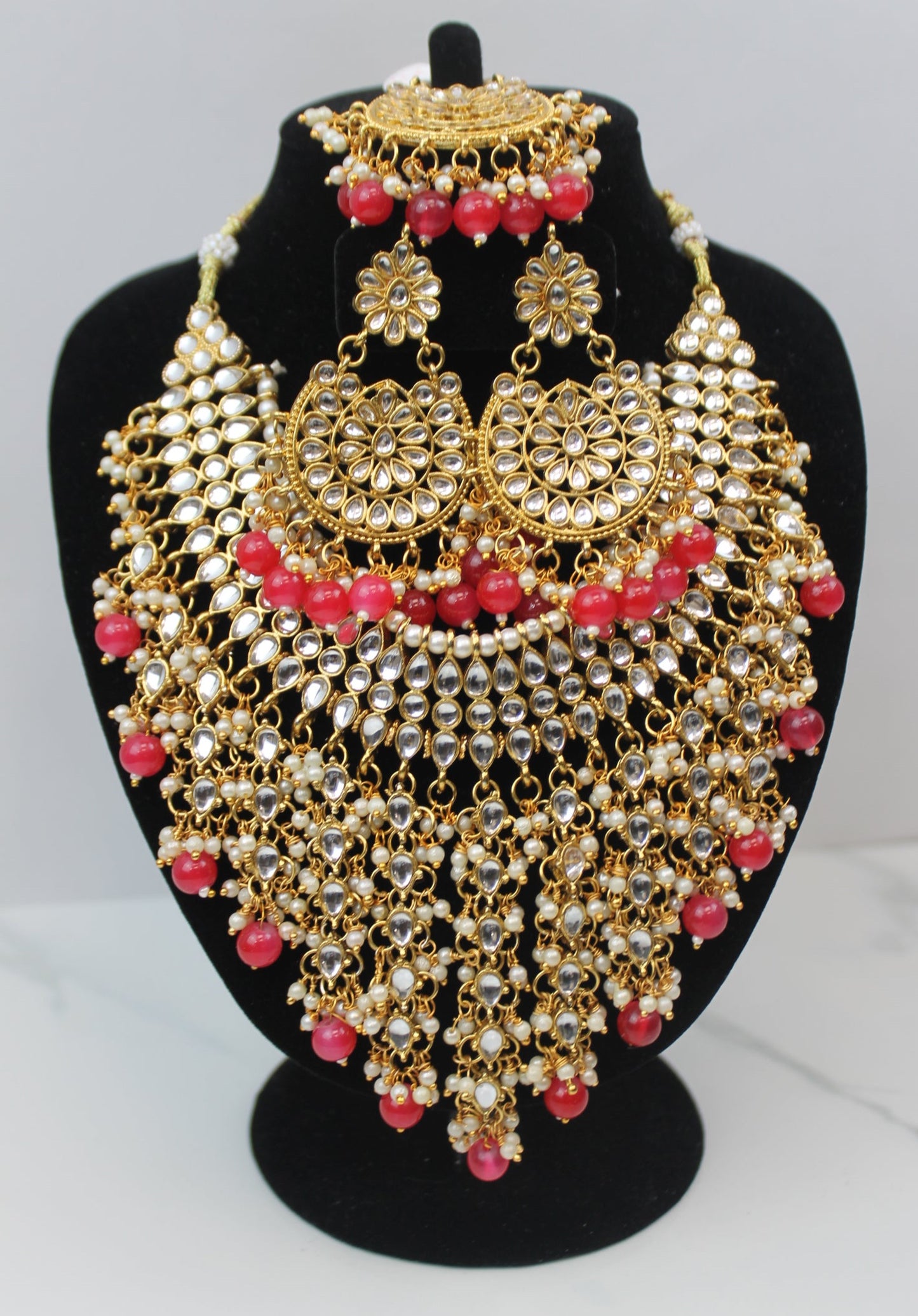 Gold & Ruby Bridal Set