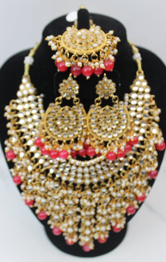 Gold & Ruby Bridal Set