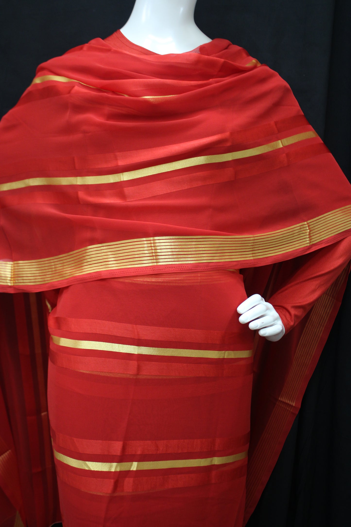 Beautiful Red Toub With God Stripes