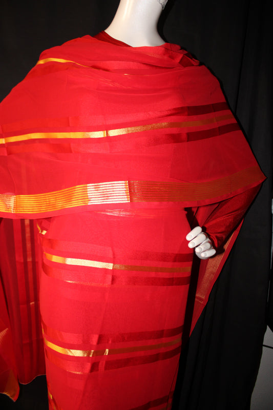 Beautiful Red Toub With God Stripes