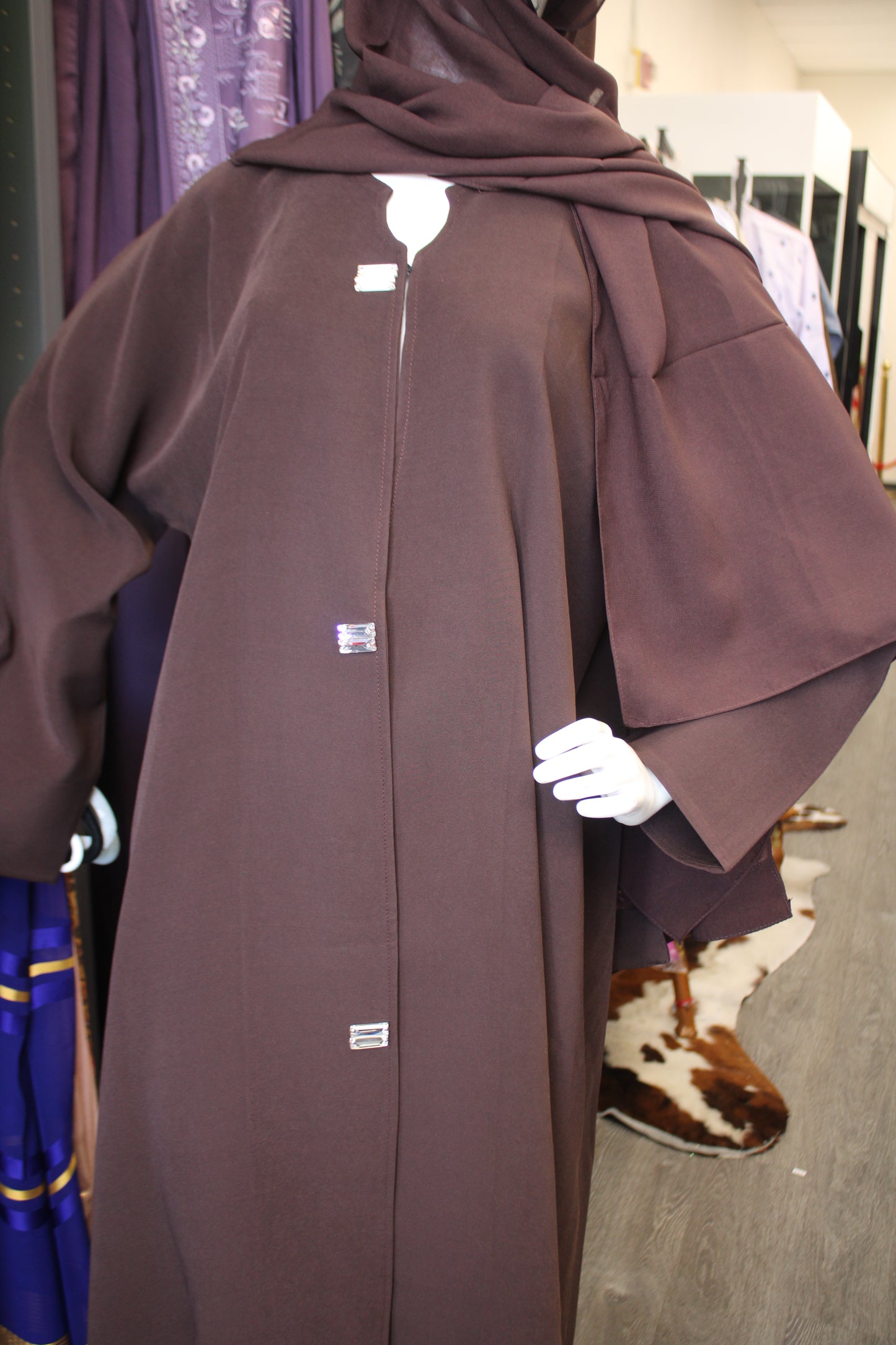 Two Piece Brown Abaya