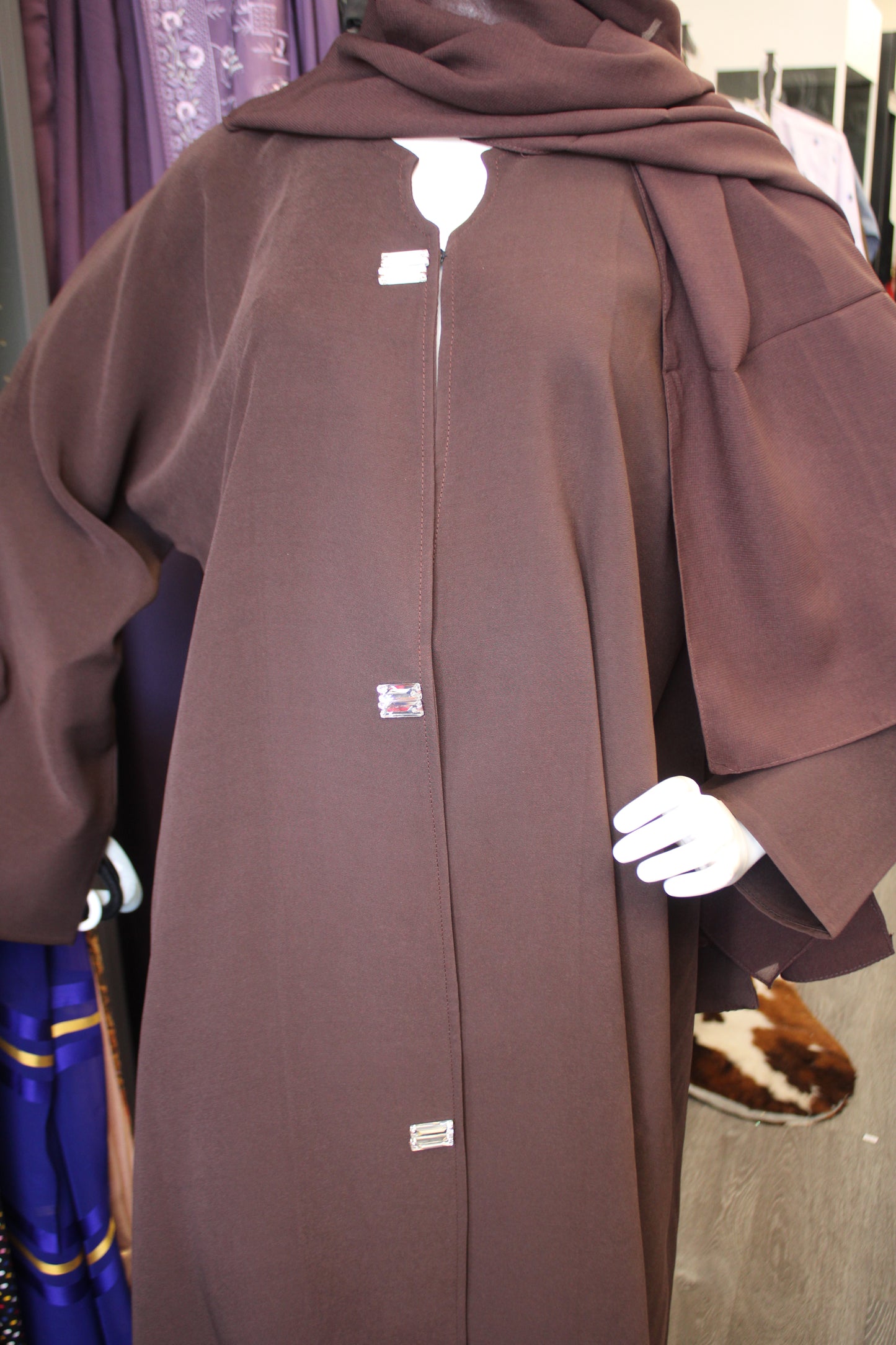 Two Piece Brown Abaya