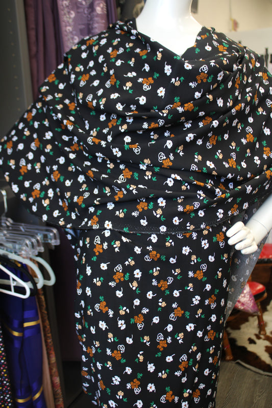 Black Floral Hazaz Toub