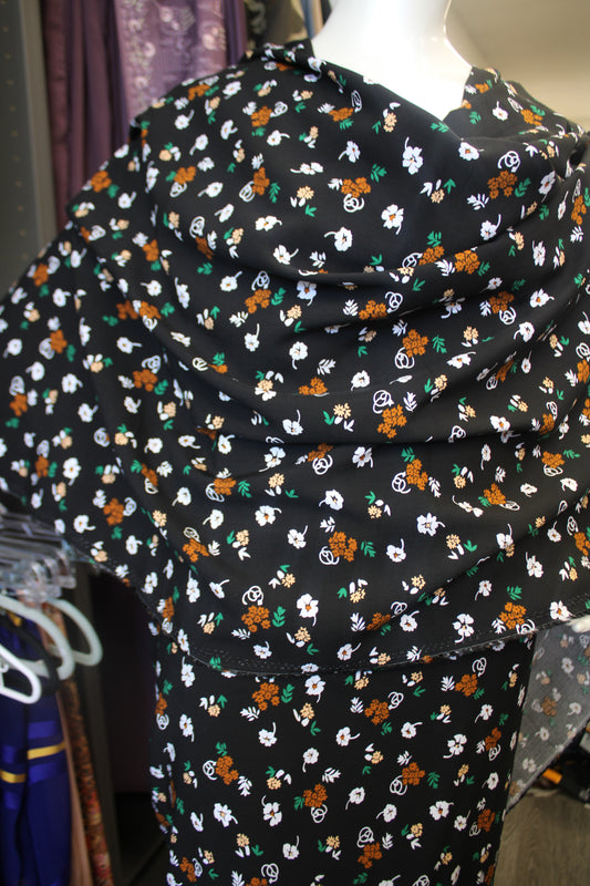 Black Floral Hazaz Toub