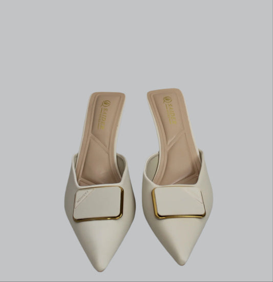 Ivory Croc Heels & Bag Set