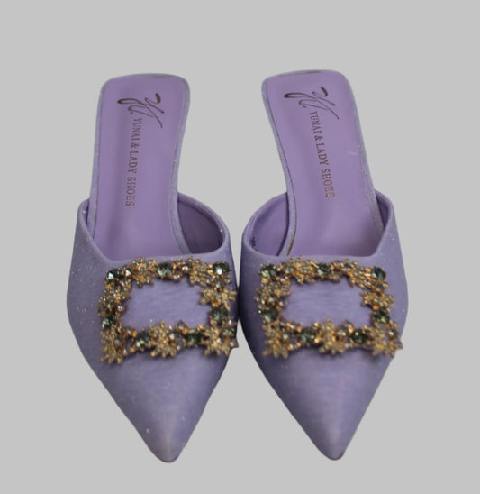 Lavender Elegance Set – Heels & Clutch