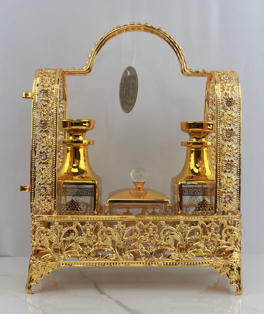 Bakhoor Bottle Tray – Luxury Gold