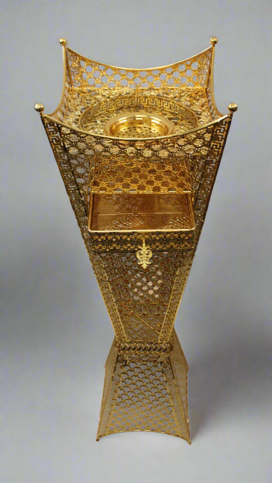 Luxury Tall Bakhoor Burner – Lattice Dome Design – 96 cm / 3 ft