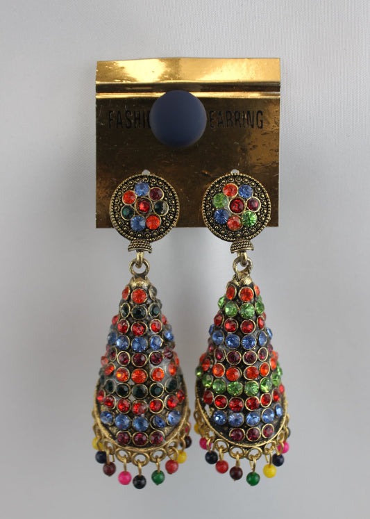 Multicolor Dome Jhumka Earrings