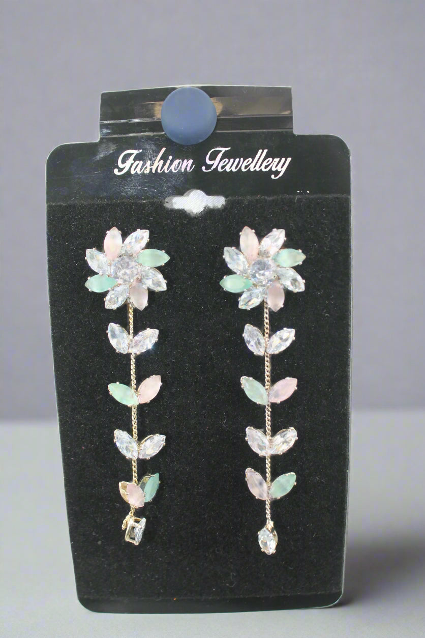Pastel Floral Drop Earrings