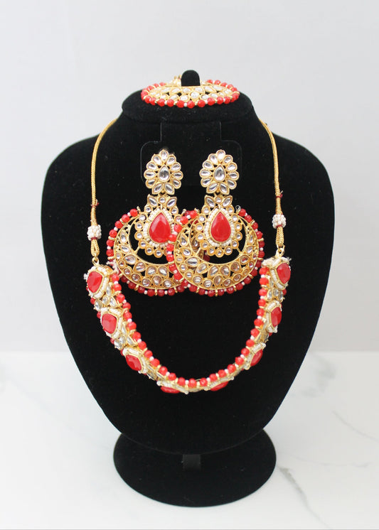 Red Kundan Bridal Set