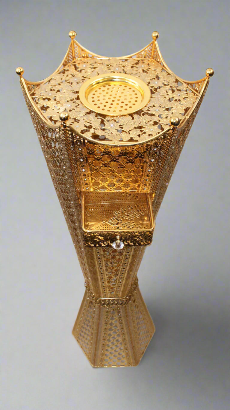 Regal Gold Crown Bakhoor Burner – 96 cm / 3 ft