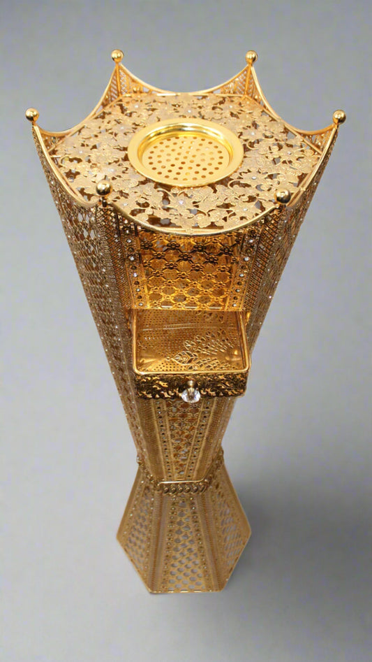 Regal Gold Crown Bakhoor Burner – 96 cm / 3 ft