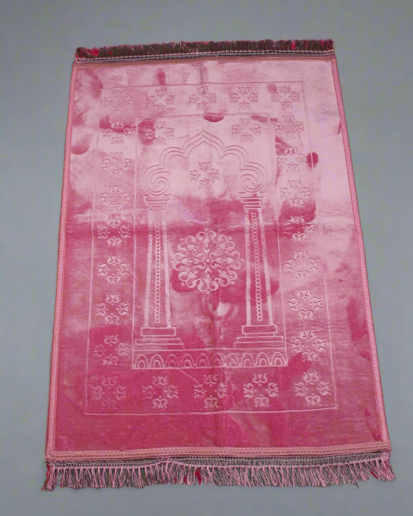 Rose Pink Floral Prayer Rug