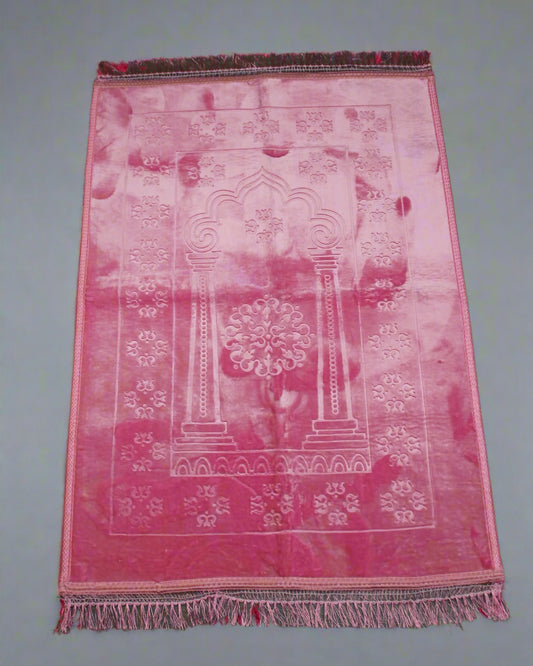 Rose Pink Floral Prayer Rug