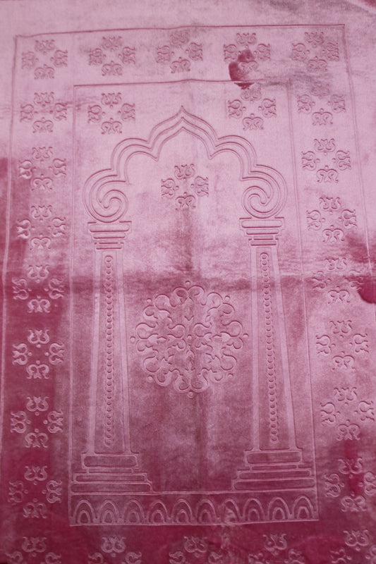 Rose Pink Floral Prayer Rug