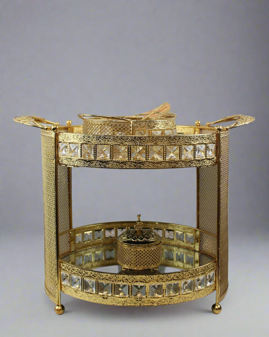 Royal 2‑Tier Crystal Bakhoor Burner